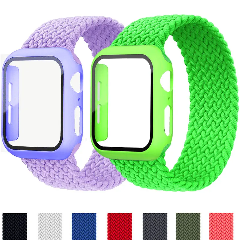 Чехол и ремешок для Apple Watch Band 44 мм 41 мм 45 мм 38 мм 42 мм 40 мм, Радужный плетеный браслет Solo Loop Band для iWatch 7 6 5 4 3 SE
Чехол и ремешок для Apple Watch Band 44 мм 41 мм 45 мм 38 мм 42 мм 40 мм, Радужный плетеный браслет Solo Loop Band для iWatch 7 6 5 4 3 SE