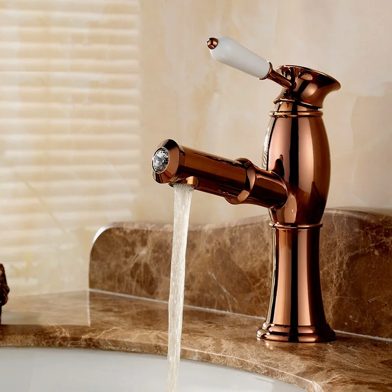 Vidric rose golden brass put out basin faucet Shampoo faucet hot and cold mixer taps porcelain handle with diamonds
Vidric rose golden brass put out basin faucet Shampoo faucet hot and cold mixer taps porcelain handle with diamonds