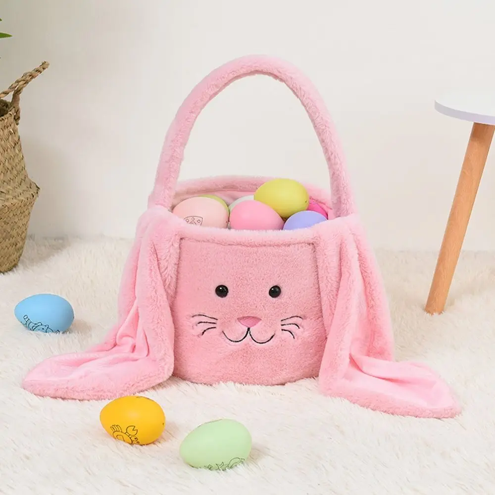 Cute Easter Bunny Basket Long Ear Plush Handbag Egg Candy Baskets Happy Easter Party Decor for Kids Round Bottom Tote Bag
Cute Easter Bunny Basket Long Ear Plush Handbag Egg Candy Baskets Happy Easter Party Decor for Kids Round Bottom Tote Bag