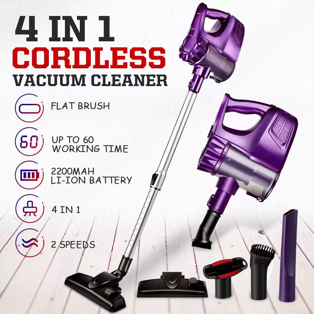 8000Pa 2 In 1 Handheld Wireless Vacuum Cleaner Cyclone Filter Strong Suction Dust Collector Aspirator for Home Car
8000Pa 2 In 1 Handheld Wireless Vacuum Cleaner Cyclone Filter Strong Suction Dust Collector Aspirator for Home Car