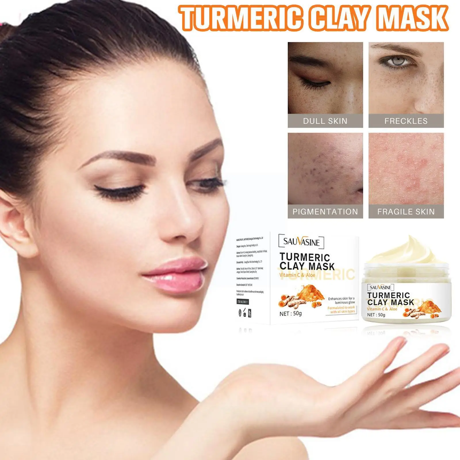 50g Tumeric Anti Acne Mud Cleansing Blackheads Brighten Tone Face Skin Clay Care Wash Clean Face Turmeric C7u0
50g Tumeric Anti Acne Mud Cleansing Blackheads Brighten Tone Face Skin Clay Care Wash Clean Face Turmeric C7u0