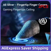 2PCS Finger Cover Universal 2 Pair For Mobile Games Game Controller Convenient Sterling Silver Fiber Gaming Accessorie