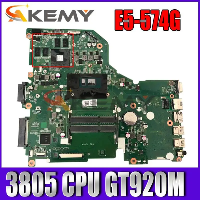 DA0ZRWMB6G0 для Acer Aspire E5-574 E5-574G F5-572 V3-575 V3-575G материнская плата для ноутбука с 3805 процессором GT920M GPU 100% полностью протестирована
DA0ZRWMB6G0 для Acer Aspire E5-574 E5-574G F5-572 V3-575 V3-575G материнская плата для ноутбука с 3805 процессором GT920M GPU 100% полностью протестирована