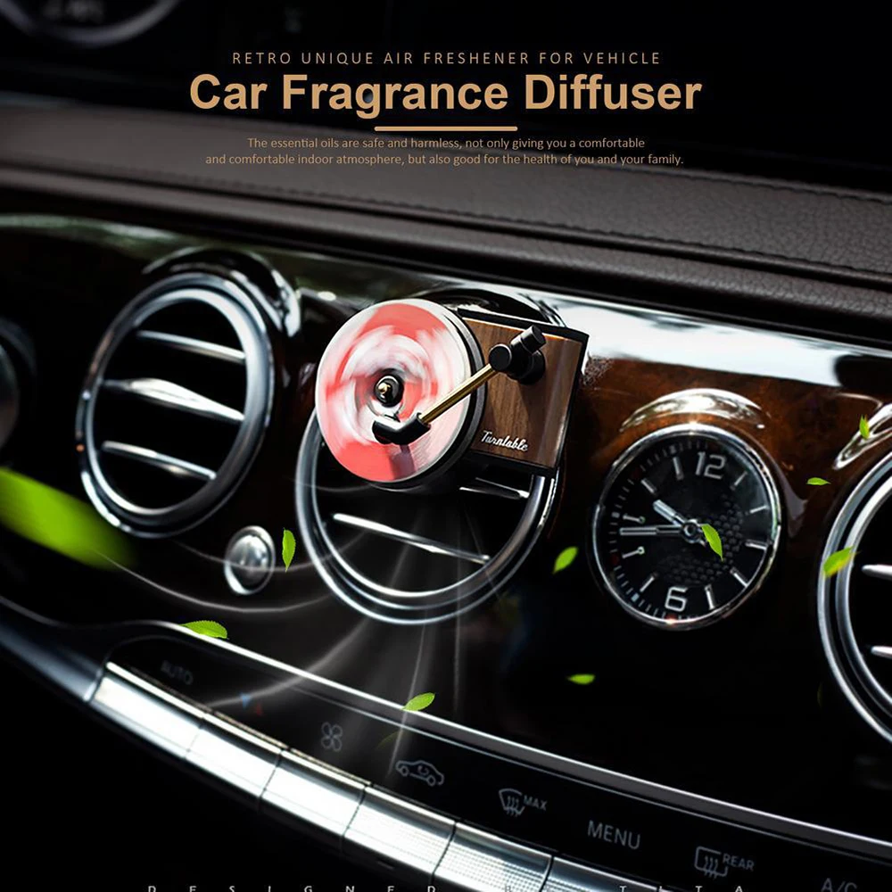 

Car Air Freshener Perfume Record Player Car Perfume Clip Vinyl Spin Phonograph Air Vent Outlet Aromatherapy Clip Smell Diffuser