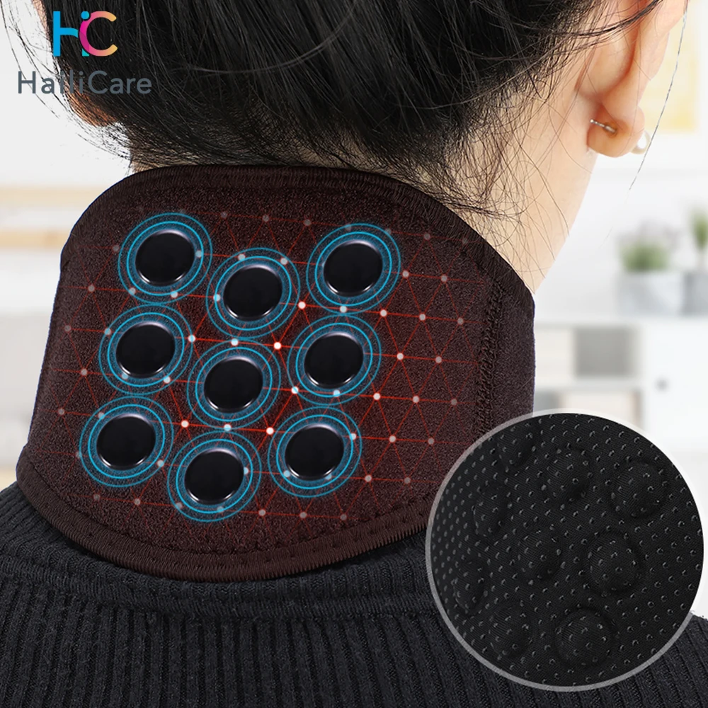 

Neck Brace Magnetic Therapy Tourmaline Neoprene Neck Support Self Heating Neck Magnet Protect Band For Ne