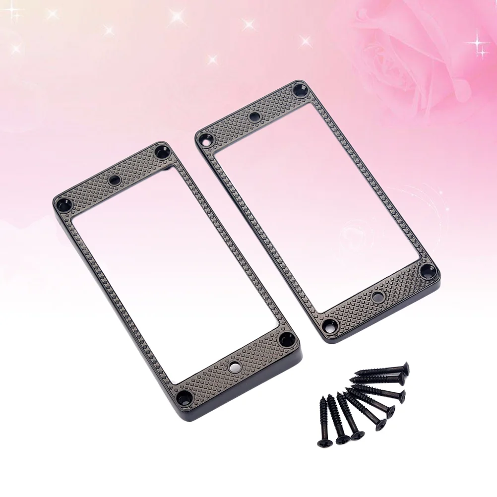 2pcs Metal Electric Guitar Pickup Humbucker Flat Base Mounting Ring Frame Musical Instrument Accessory GB301E Black
2pcs Metal Electric Guitar Pickup Humbucker Flat Base Mounting Ring Frame Musical Instrument Accessory GB301E Black
