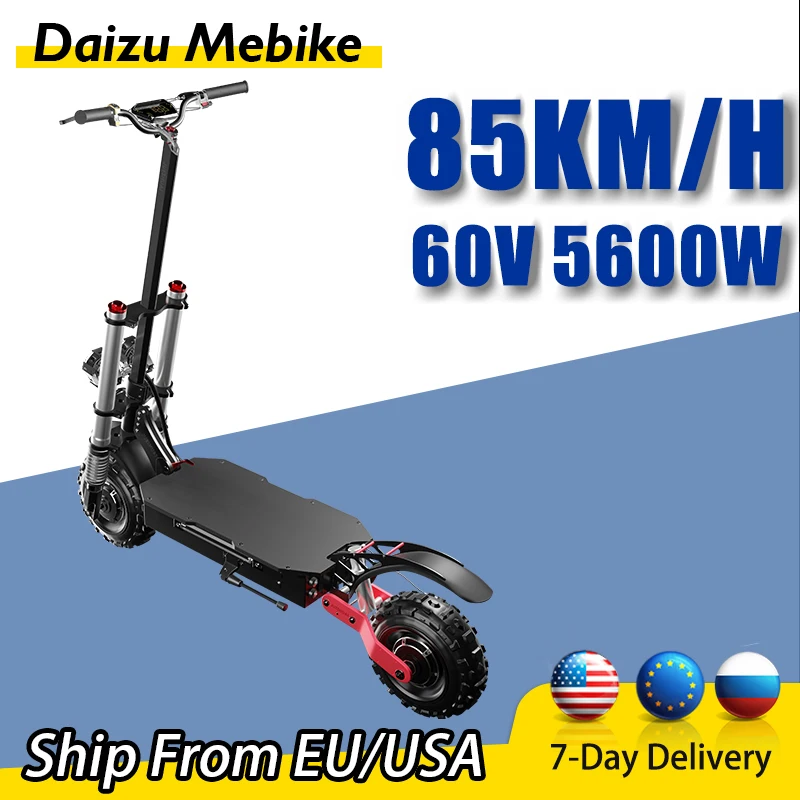 60V 30AH Electric Scooter 5600W 85km/H E Scooter with 30 AH Panasonic Battery Hydraulic Suspension Dual Motor Motorcycle Scooter
60V 30AH Electric Scooter 5600W 85km/H E Scooter with 30 AH Panasonic Battery Hydraulic Suspension Dual Motor Motorcycle Scooter
