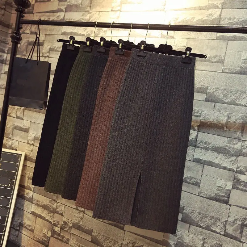 2022 Spring and Autumn New Ladies Knitted Skirts High Waist Soft Comfortable Fashion All-match Female Midi A-line Skirts A66
2022 Spring and Autumn New Ladies Knitted Skirts High Waist Soft Comfortable Fashion All-match Female Midi A-line Skirts A66