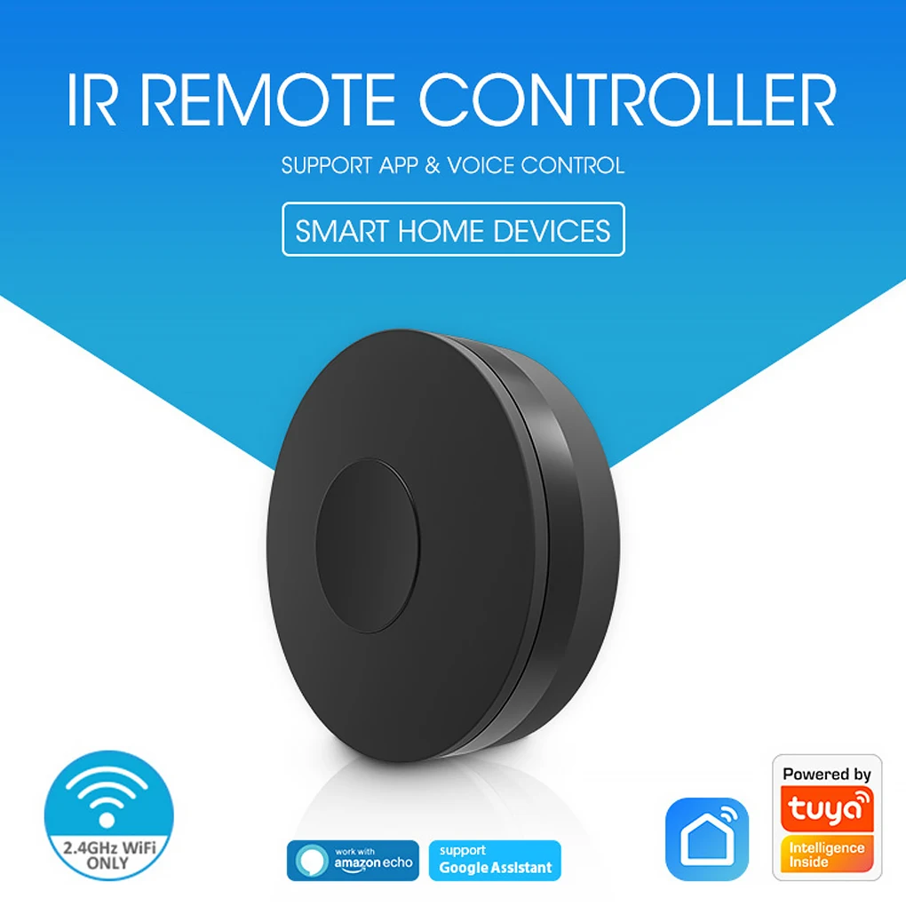 Tuya Wireless Infrared Voice Remote Control Air Conditioning TV DVD 2.4G WiFi IR Controller Works With Alexa Google Home
Tuya Wireless Infrared Voice Remote Control Air Conditioning TV DVD 2.4G WiFi IR Controller Works With Alexa Google Home