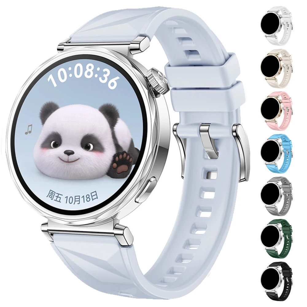 Официальный силиконовый ремешок 18 мм цветная Пряжка для Huawei Watch Gt 5 41 Gt4 аксессуары