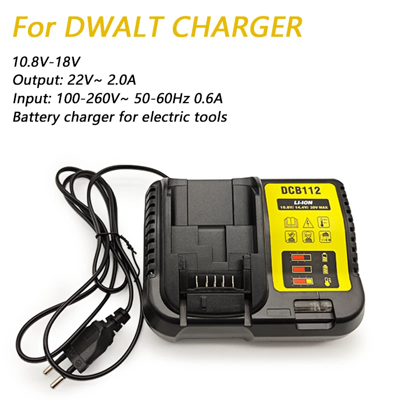 10.8V 12V 14.4V 18V 20V for Dewalt Battery DCB112 Charger Fast Charging Station DCB200 DCB205 DCB201 DCB203 Accessories
10.8V 12V 14.4V 18V 20V for Dewalt Battery DCB112 Charger Fast Charging Station DCB200 DCB205 DCB201 DCB203 Accessories