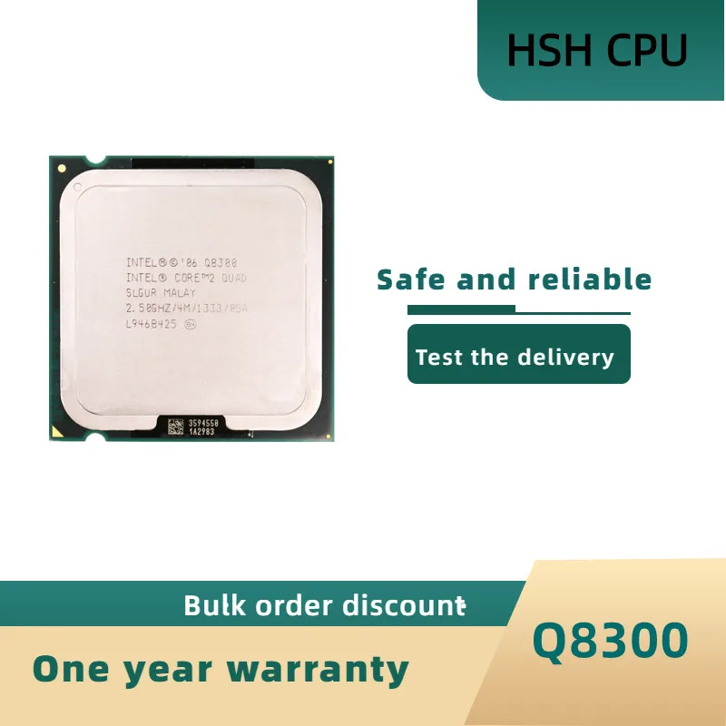 Intel Core 2 Quad Q8300 2.5 GHz Quad-Core Quad-Thread CPU Processor 4M 95W LGA 775
Intel Core 2 Quad Q8300 2.5 GHz Quad-Core Quad-Thread CPU Processor 4M 95W LGA 775