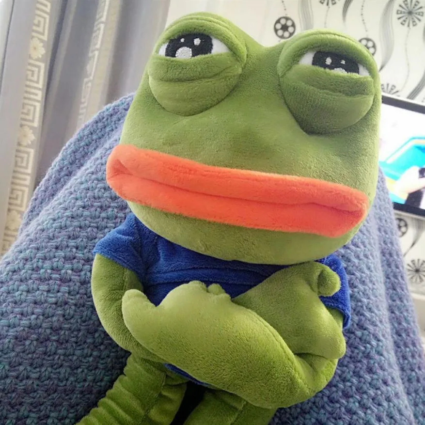 45cm Magic Expression Pepe The Frog Sad Frog Collection Plush Stuffed Toys Christmas Birthday Gifts
45cm Magic Expression Pepe The Frog Sad Frog Collection Plush Stuffed Toys Christmas Birthday Gifts