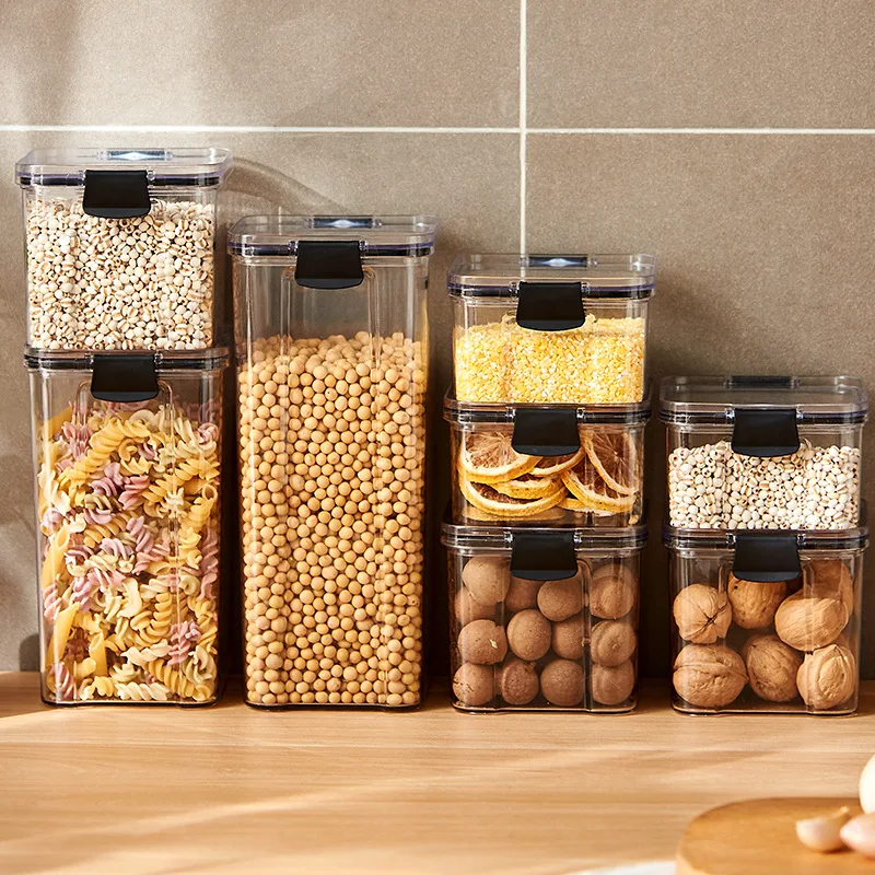 Kitchen Food Storage Containers Bulk Grain Plastic Boxes Jars Food Storage with Lids, Storage Jars Household Multiple Sizes
Kitchen Food Storage Containers Bulk Grain Plastic Boxes Jars Food Storage with Lids, Storage Jars Household Multiple Sizes