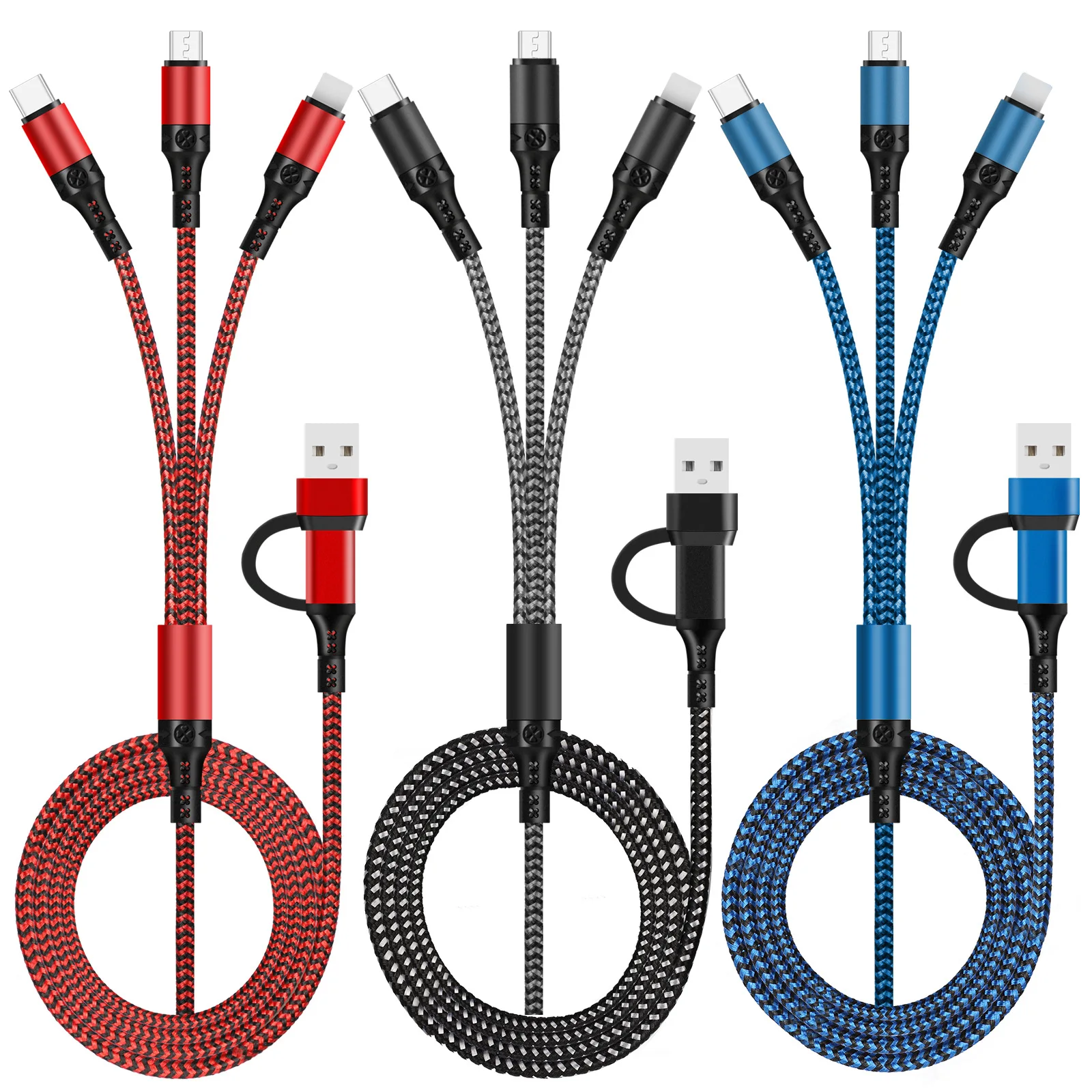 PD quick charge 5-in-1 data cable one drag three charging cable is suitable for Huawei Type-C to iPhone
PD quick charge 5-in-1 data cable one drag three charging cable is suitable for Huawei Type-C to iPhone