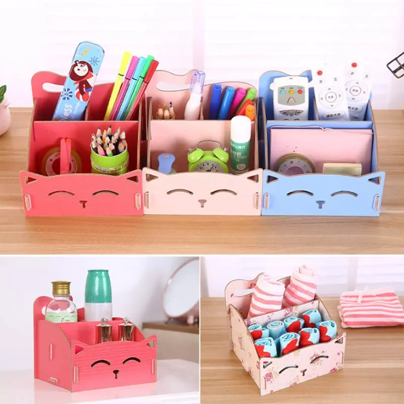 2022Cat Pattern Wooden Box Assembly DIY Container Desktop Storage 1 PC Makeup Organizer Cosmetics Storage Boxes Office Pen
2022Cat Pattern Wooden Box Assembly DIY Container Desktop Storage 1 PC Makeup Organizer Cosmetics Storage Boxes Office Pen