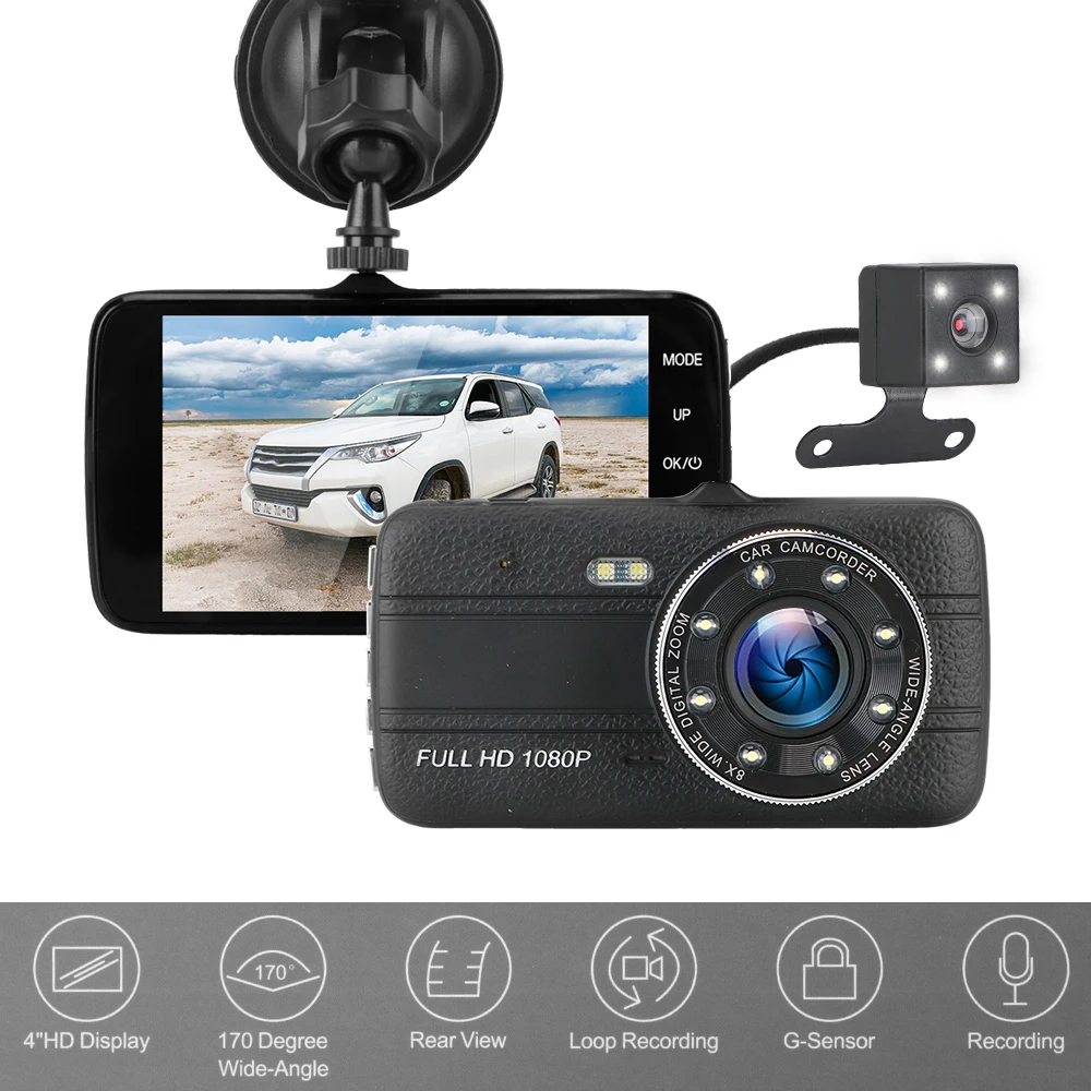 LEEPEE Dual Lens Auto DashCam 170° Wide Angle HD 1080P Video Recorder Camera G-sensor 4" Car DVR Auto Accessories Dash Cam
LEEPEE Dual Lens Auto DashCam 170° Wide Angle HD 1080P Video Recorder Camera G-sensor 4" Car DVR Auto Accessories Dash Cam