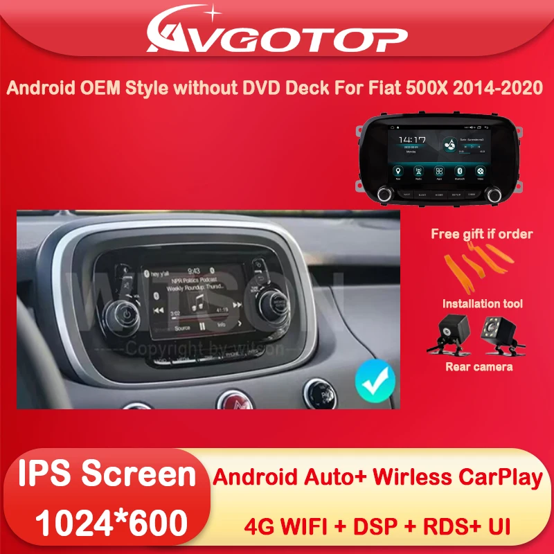 Android 12 Car Radio Multimedia & OEM Style for Fiat 500X 2014 2016 2018 2020 Wireless Carplay Auto 4G Wifi GPS DSP No DVD
Android 12 Car Radio Multimedia & OEM Style for Fiat 500X 2014 2016 2018 2020 Wireless Carplay Auto 4G Wifi GPS DSP No DVD