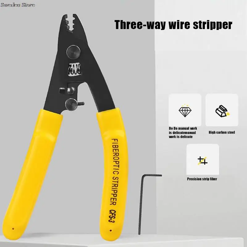 1pc CFS-3 Three-port Fiber Optical Stripper Pliers Wire Strippers for FTTH Tools Optic Stripping Plier Tool
1pc CFS-3 Three-port Fiber Optical Stripper Pliers Wire Strippers for FTTH Tools Optic Stripping Plier Tool