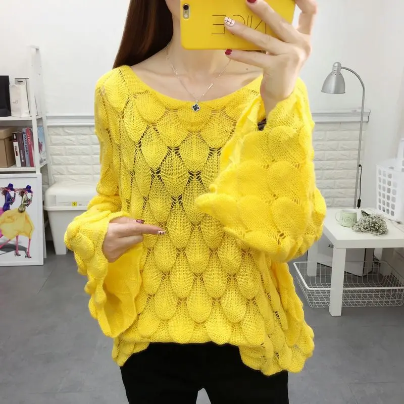 Fashion New Knitted Wollen Sweater Elegant Women O-Neck Pullover Spring Summer Loose Coat Girl Party Gift Office Lady Clothing
Fashion New Knitted Wollen Sweater Elegant Women O-Neck Pullover Spring Summer Loose Coat Girl Party Gift Office Lady Clothing