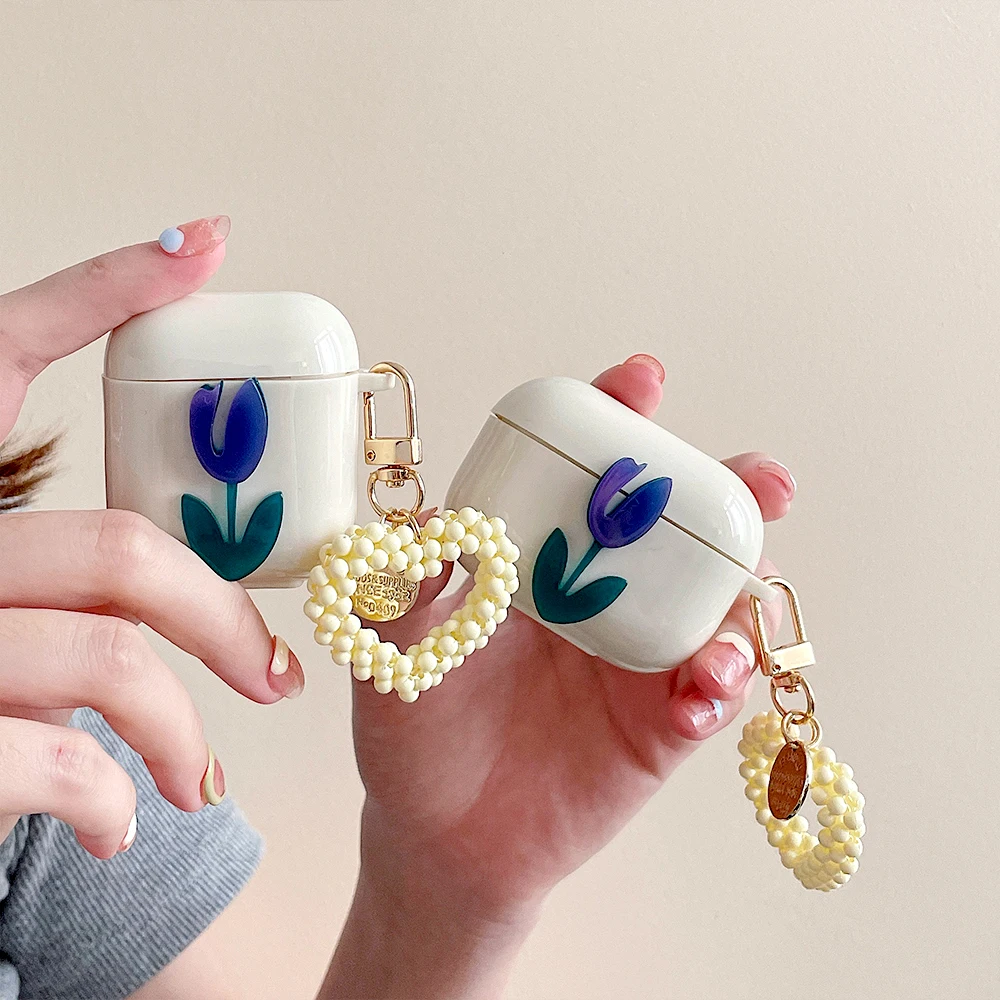 for Apple AirPods 1 2 3 Airpod Pro Tulip Flower Beige Wireless Earphone Bluetooth Headset Case Pearl Bling Bracelet Cover
for Apple AirPods 1 2 3 Airpod Pro Tulip Flower Beige Wireless Earphone Bluetooth Headset Case Pearl Bling Bracelet Cover