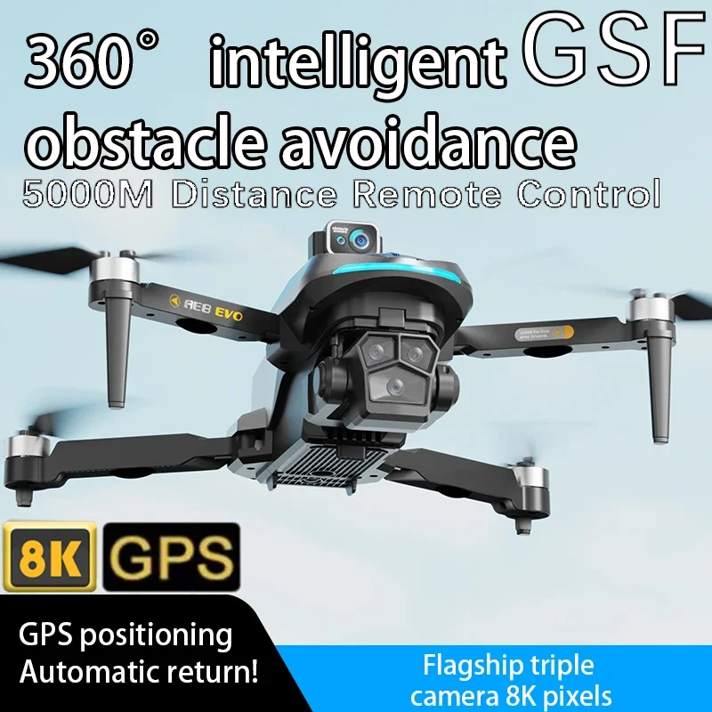 GSF AE8 EVO GPS NEW Drone 8K Profesional Dual HD Camera RC Helicopter Distance 5KM Brushless Obstacle Avoidance Quadcopter Toy
GSF AE8 EVO GPS NEW Drone 8K Profesional Dual HD Camera RC Helicopter Distance 5KM Brushless Obstacle Avoidance Quadcopter Toy
