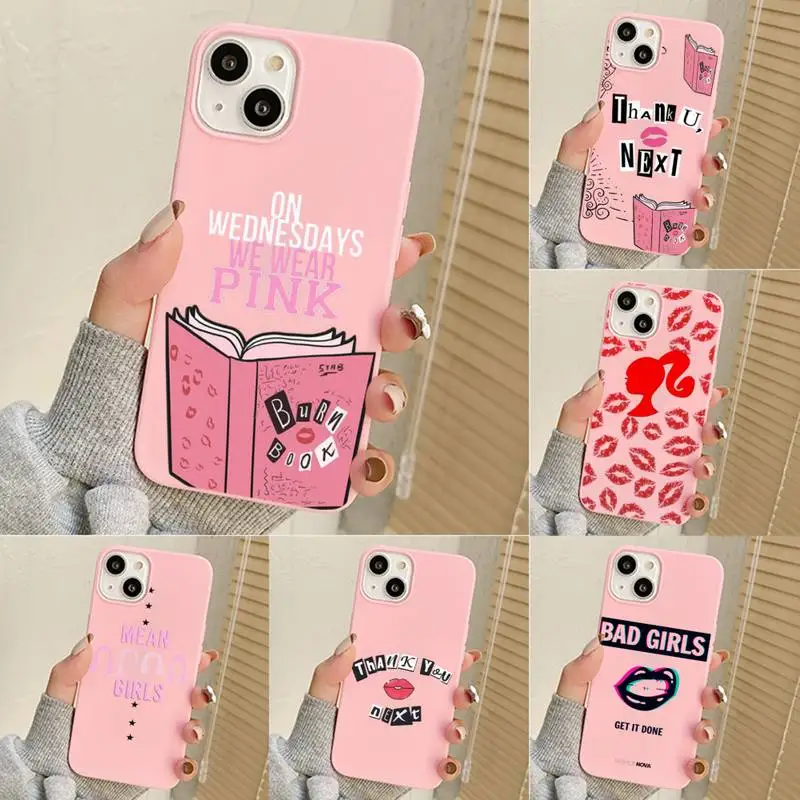 

Burn Book Kiss Mean Girls Phone Case For Iphone 7 8 Plus X Xr Xs 11 12 13 Se2020 Mini Mobile Iphones 14 Pro Max Case