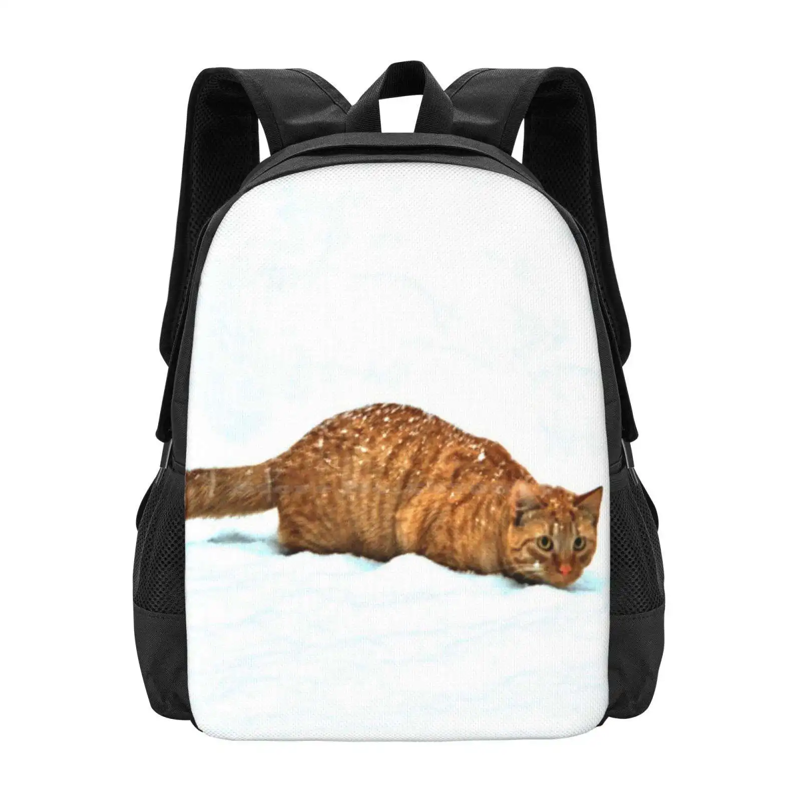 Snow Cat School Bag Big Capacity Backpack Laptop Maine Cat Yellow Orange Tabby Snow Winter Playful
Snow Cat School Bag Big Capacity Backpack Laptop Maine Cat Yellow Orange Tabby Snow Winter Playful