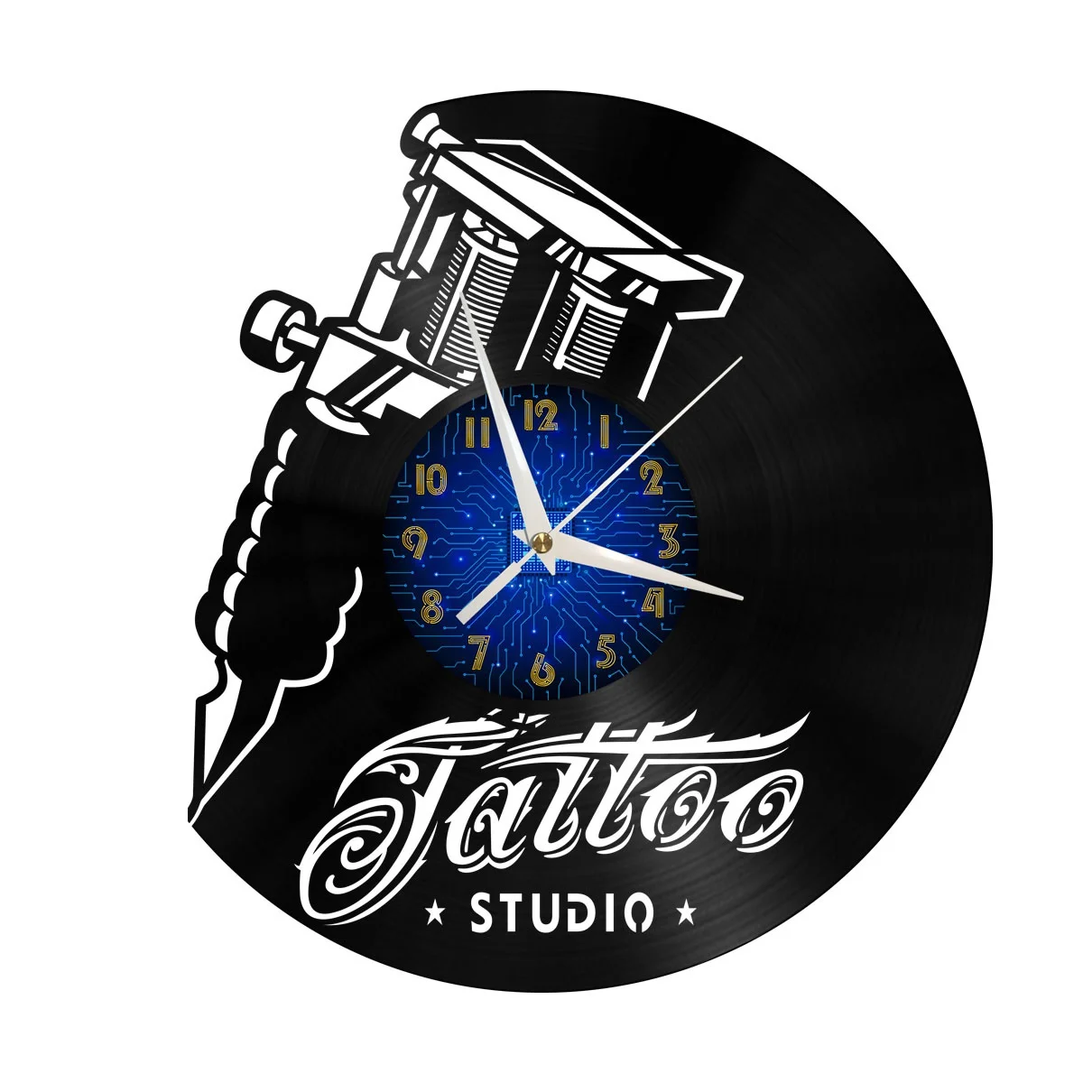 Tattoo Studio Vinyl Wall Clock, Vinyl Record Clock Wall Art Silent & Non-ticking
Tattoo Studio Vinyl Wall Clock, Vinyl Record Clock Wall Art Silent & Non-ticking