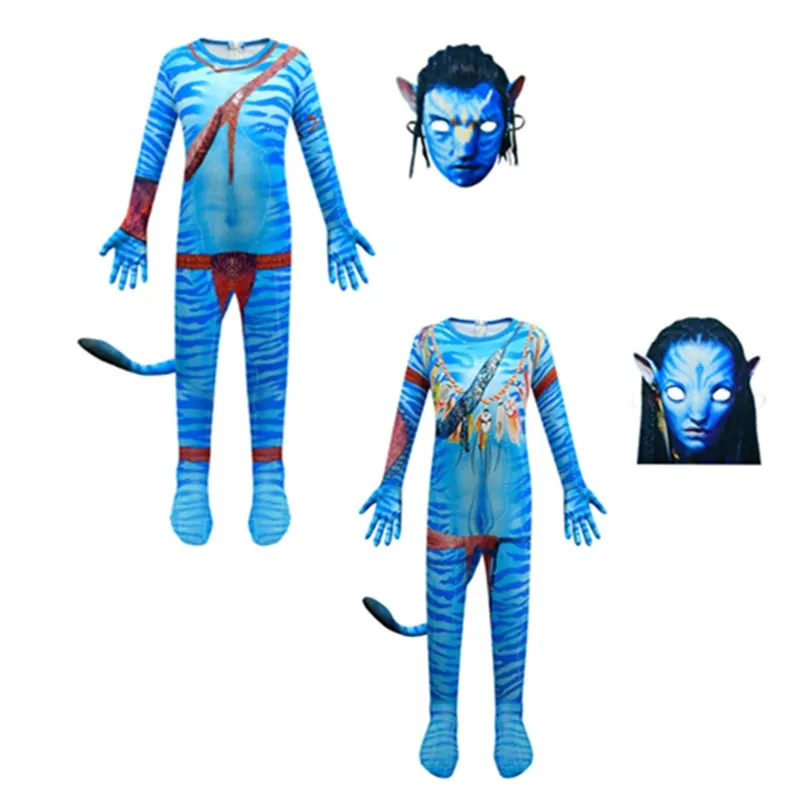 Kids Children Avatar Jake Sully Neytiri Cosplay Costume Jumpsuit Mask Outfits Halloween Carnival Suit for Boys Girls
Kids Children Avatar Jake Sully Neytiri Cosplay Costume Jumpsuit Mask Outfits Halloween Carnival Suit for Boys Girls