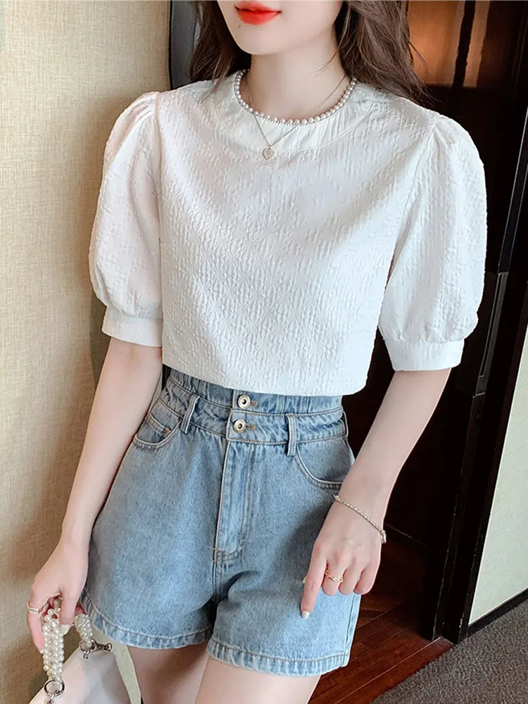 2022 Summer New Puff Sleeve Chiffon Blouse Top Women's Fashion Chic White Short Sleeve Shirt for Women F091
2022 Summer New Puff Sleeve Chiffon Blouse Top Women's Fashion Chic White Short Sleeve Shirt for Women F091