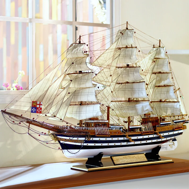 Wooden Simulation Sailboat Model Decoration Vespucci Number 90cm Large Solid Wood Boat Craft Ship Gift
Wooden Simulation Sailboat Model Decoration Vespucci Number 90cm Large Solid Wood Boat Craft Ship Gift