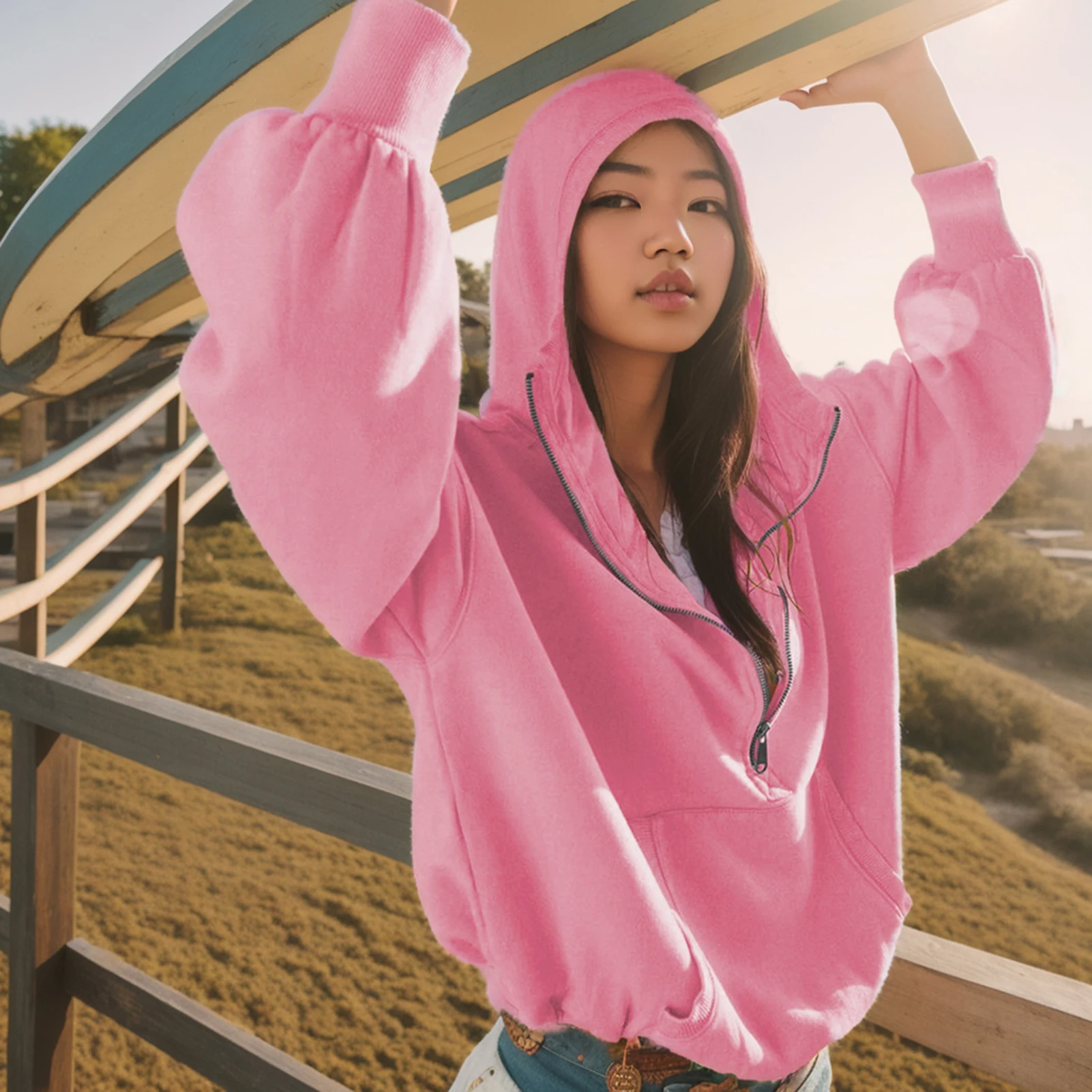 Autumn Winter Solid Color Sweatshirts Loose Fit Women Drawstring Sweatshirt Sports Style H Line Drop Shoulder Pullover Tops
Autumn Winter Solid Color Sweatshirts Loose Fit Women Drawstring Sweatshirt Sports Style H Line Drop Shoulder Pullover Tops