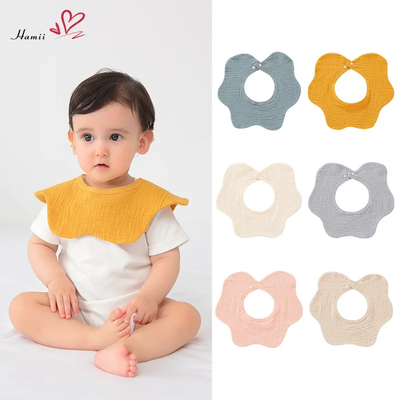 Solid Color Cotton Gause Baby Bibs 360 Flower Newborn Bib Muslin Baby Girls Boys Bandana Burp Cloth Kids Feeding Saliva Towel
Solid Color Cotton Gause Baby Bibs 360 Flower Newborn Bib Muslin Baby Girls Boys Bandana Burp Cloth Kids Feeding Saliva Towel