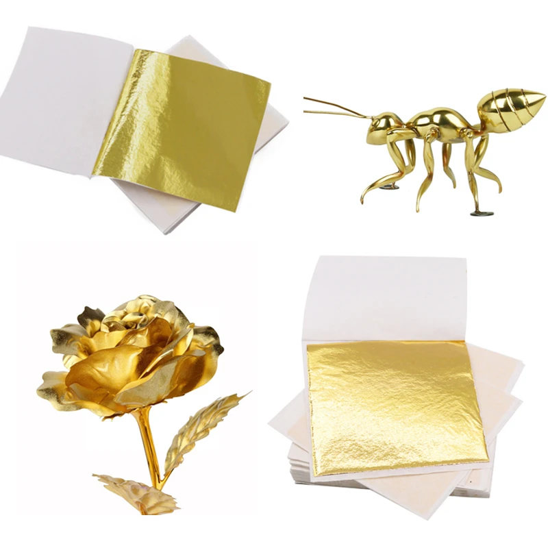 100pcs Imitation Gold Silver Foil Paper Leaf Sheet Gilding DIY Art Craft Paper DIY Scrapbooking Craft Wedding Cake Dessert Decor
100pcs Imitation Gold Silver Foil Paper Leaf Sheet Gilding DIY Art Craft Paper DIY Scrapbooking Craft Wedding Cake Dessert Decor