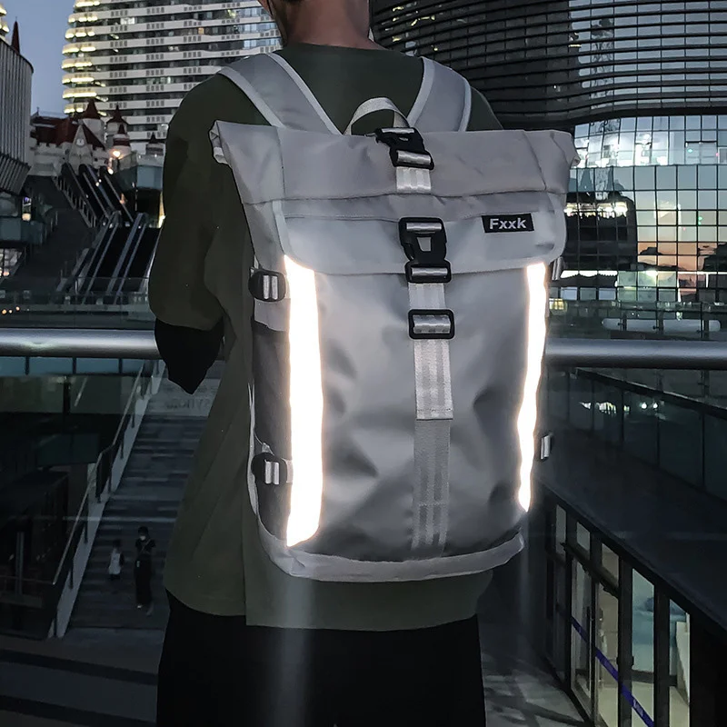 Trend Cool Men's Reflective Backpacks Large Capacity Waterproof Travel Bagpack Multi-Pocket School Backpack For Teenager
Trend Cool Men's Reflective Backpacks Large Capacity Waterproof Travel Bagpack Multi-Pocket School Backpack For Teenager