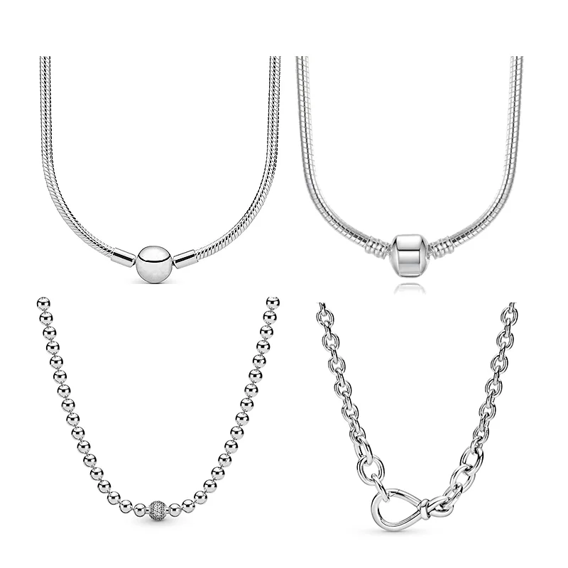 LR Love Endless 45cm 925 Sterling Silver Chain Necklace For Women Pan Snake Bone Light Body Choker Infinite Symbol Jewelry
LR Love Endless 45cm 925 Sterling Silver Chain Necklace For Women Pan Snake Bone Light Body Choker Infinite Symbol Jewelry