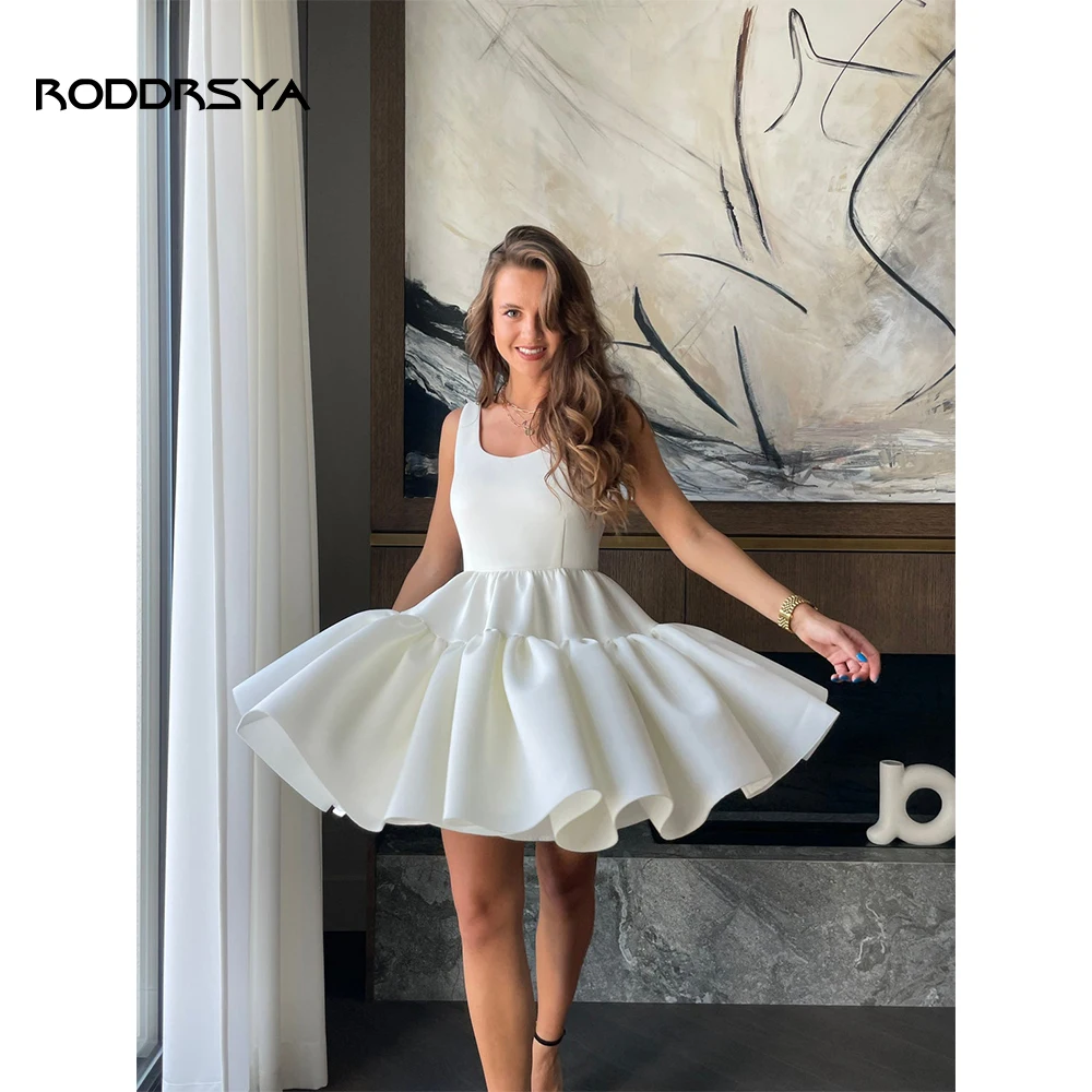RODDRSYA 2022 Modern Simple Short Wedding Dresses Scoop Neckline Satin Mini Ruffles Bridal Gowns Spaghetti Straps Zipper Back
RODDRSYA 2022 Modern Simple Short Wedding Dresses Scoop Neckline Satin Mini Ruffles Bridal Gowns Spaghetti Straps Zipper Back