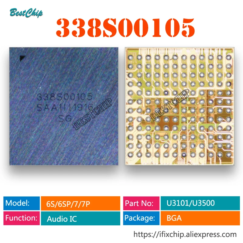 10 шт. 100% Новый оригинальный аудио кодек IC U3101 U3500 338S00105 для iphone 6s 6sp 7 7plus
10 шт. 100% Новый оригинальный аудио кодек IC U3101 U3500 338S00105 для iphone 6s 6sp 7 7plus
