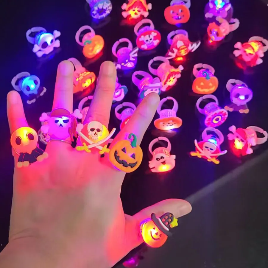 10/20/30/40/50 Pcs LED Light Halloween Rings Glowing Pumpkin Ghost Skull Rings Halloween Christmas Party Decoration Kids Gift
10/20/30/40/50 Pcs LED Light Halloween Rings Glowing Pumpkin Ghost Skull Rings Halloween Christmas Party Decoration Kids Gift