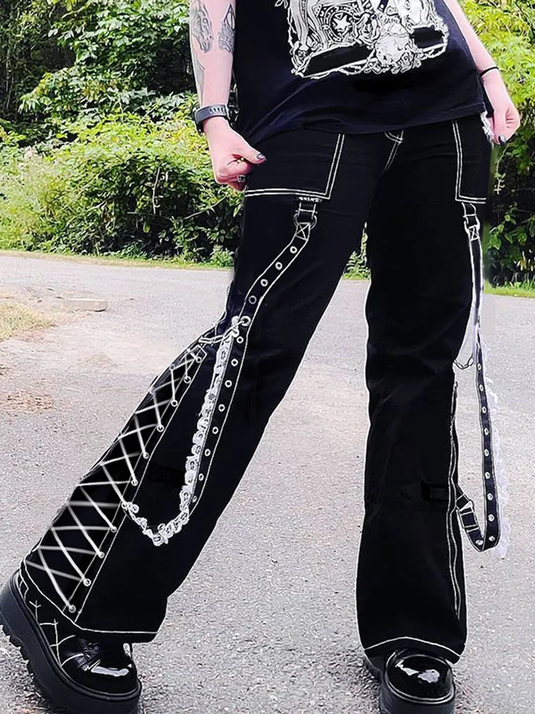 Street Fashion Cool Lace Stitching Lace Up Micro Horn Slim Jeans Women's 2021 Autumn New Pants Woman Clothes Female Clothing Alt
Street Fashion Cool Lace Stitching Lace Up Micro Horn Slim Jeans Women's 2021 Autumn New Pants Woman Clothes Female Clothing Alt