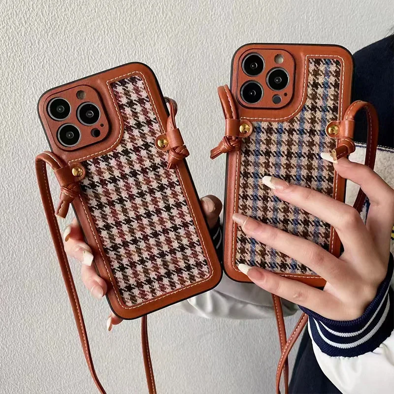 Fashion Retro Thousand Bird Grid With Lanyard Phone Cover Case For Iphone 14 13 12 11 Pro Max X Xr Luxury Female Coque Fundas
Fashion Retro Thousand Bird Grid With Lanyard Phone Cover Case For Iphone 14 13 12 11 Pro Max X Xr Luxury Female Coque Fundas