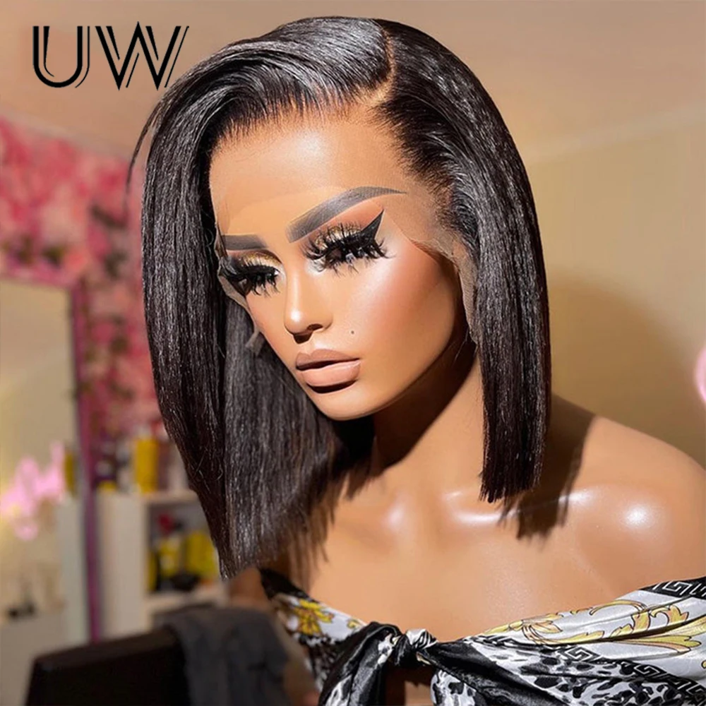13x4 Straight Short Human Hair Wigs Bob Lace Frontal Wigs for Black Women 180 Density Pre Plucked Brazilian Remy 4x4 New In Wigs 
13x4 Straight Short Human Hair Wigs Bob Lace Frontal Wigs for Black Women 180 Density Pre Plucked Brazilian Remy 4x4 New In Wigs
