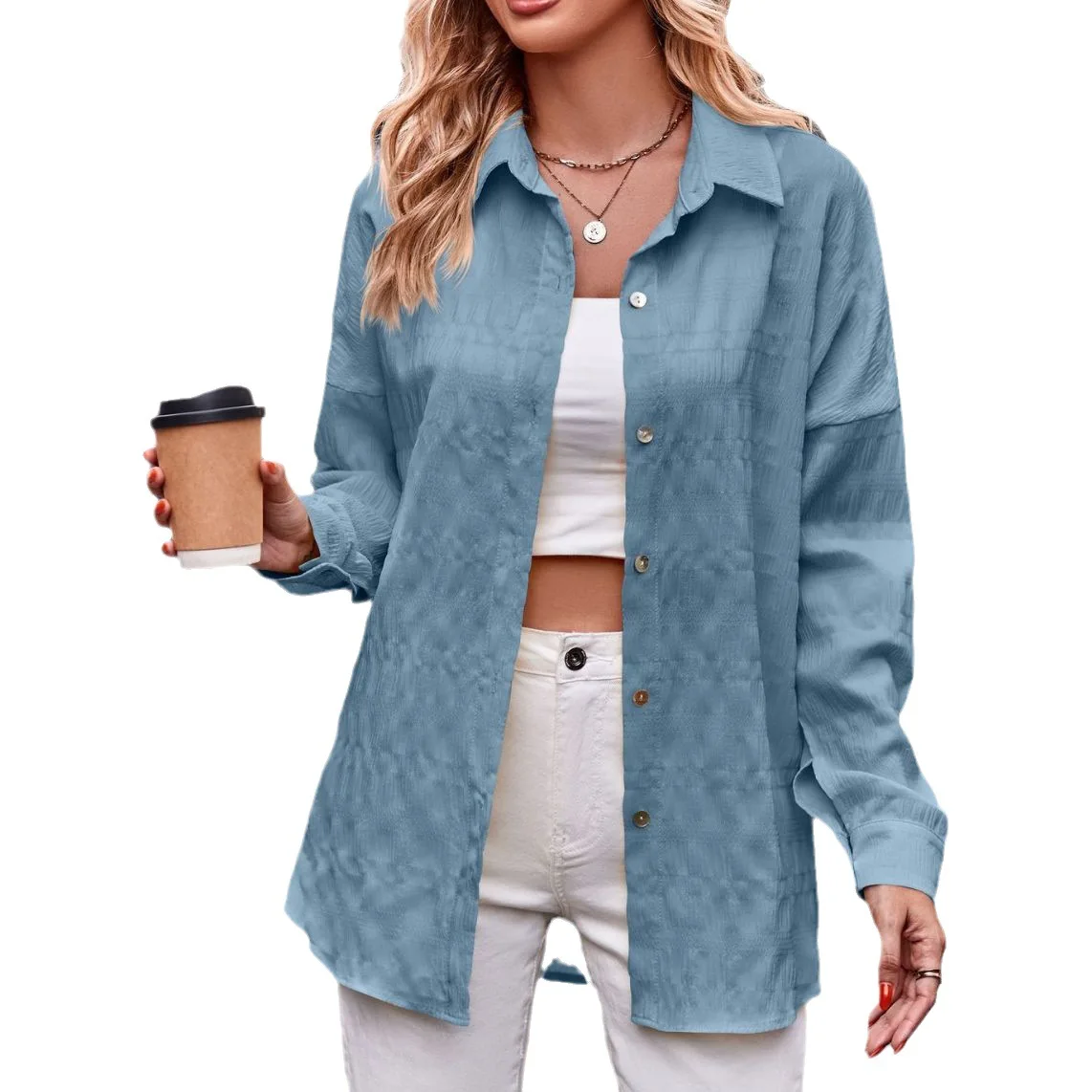 2023 Women's Autumn and Winter New Casual Fashion Bubble Grid Loose Plaid Shirt Top Blouse Women
2023 Women's Autumn and Winter New Casual Fashion Bubble Grid Loose Plaid Shirt Top Blouse Women