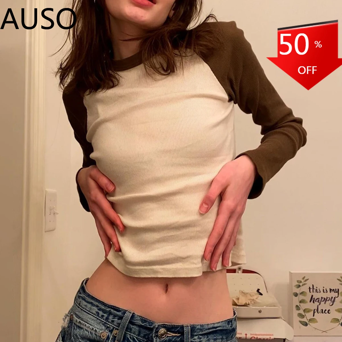 Vintage Patchwork Ribbed T-shirt Women Autumn Casual Round Neck Long Sleeve Tee Shirt Retro Streetwear Chic Cotton T Shirt Tops
Vintage Patchwork Ribbed T-shirt Women Autumn Casual Round Neck Long Sleeve Tee Shirt Retro Streetwear Chic Cotton T Shirt Tops