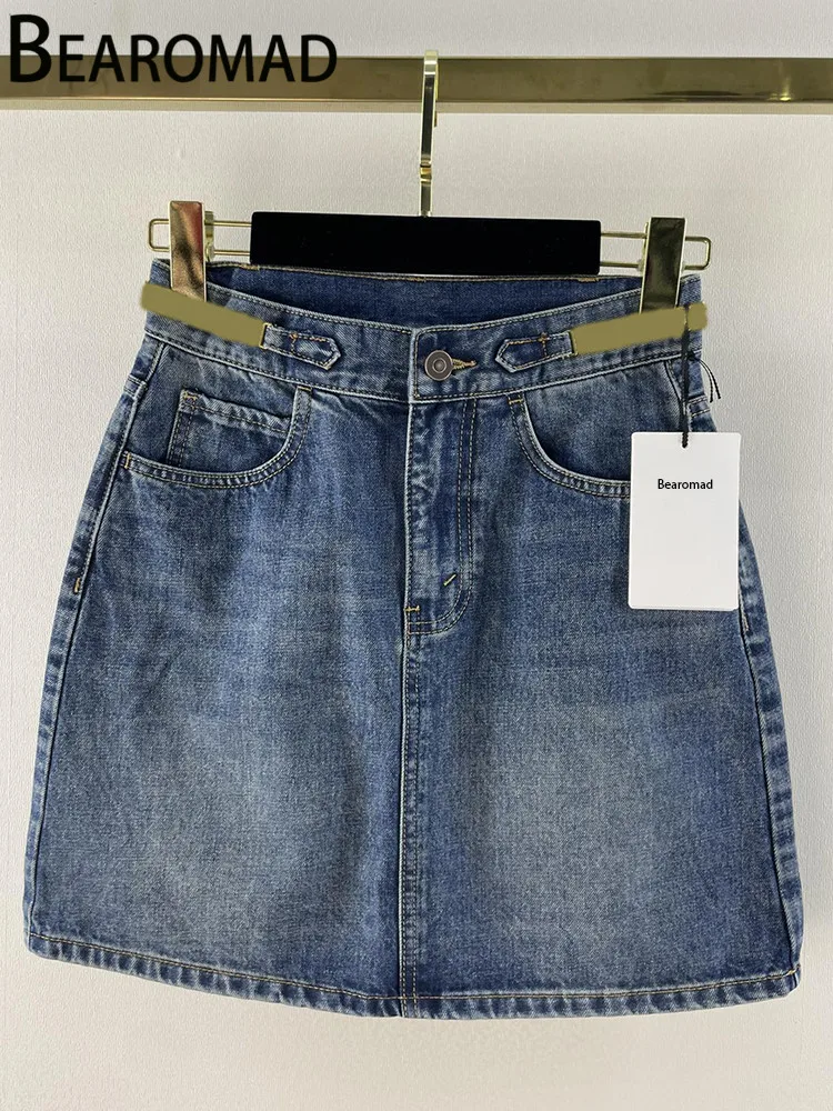 Bearomad Summer Designer Runway Vintage Denim Half Skirt Slim Feminine Chic Bottoms Solid Regular Waist Minimalist Half Skirt
Bearomad Summer Designer Runway Vintage Denim Half Skirt Slim Feminine Chic Bottoms Solid Regular Waist Minimalist Half Skirt