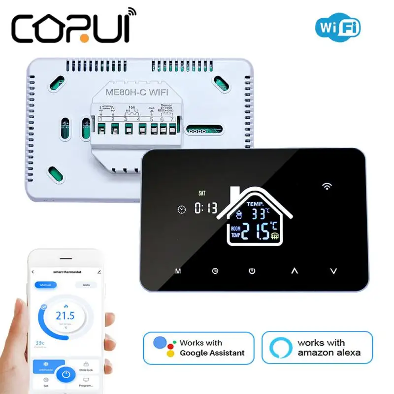CORUI WiFi термостат, Сенсорный Термостат для нагрева воды, умный термостат, сенсорный голосовое приложение, управление для Echo Alexa Google Home
CORUI WiFi термостат, Сенсорный Термостат для нагрева воды, умный термостат, сенсорный голосовое приложение, управление для Echo Alexa Google Home