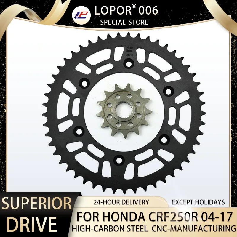 Передняя Задняя звездочка мотоцикла LOPOR 520 CNC 13T/14T-49T/51T для HONDA CRF250R 2004-2017 CRF 250 R CRF250
Передняя Задняя звездочка мотоцикла LOPOR 520 CNC 13T/14T-49T/51T для HONDA CRF250R 2004-2017 CRF 250 R CRF250