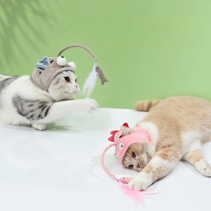 2022 NEW Cat Interactive Toys Headdres Hat Kitten Fishing Cat Self Play Feathers Bait Fishing Head Covers Tease Pet Accessories
2022 NEW Cat Interactive Toys Headdres Hat Kitten Fishing Cat Self Play Feathers Bait Fishing Head Covers Tease Pet Accessories
