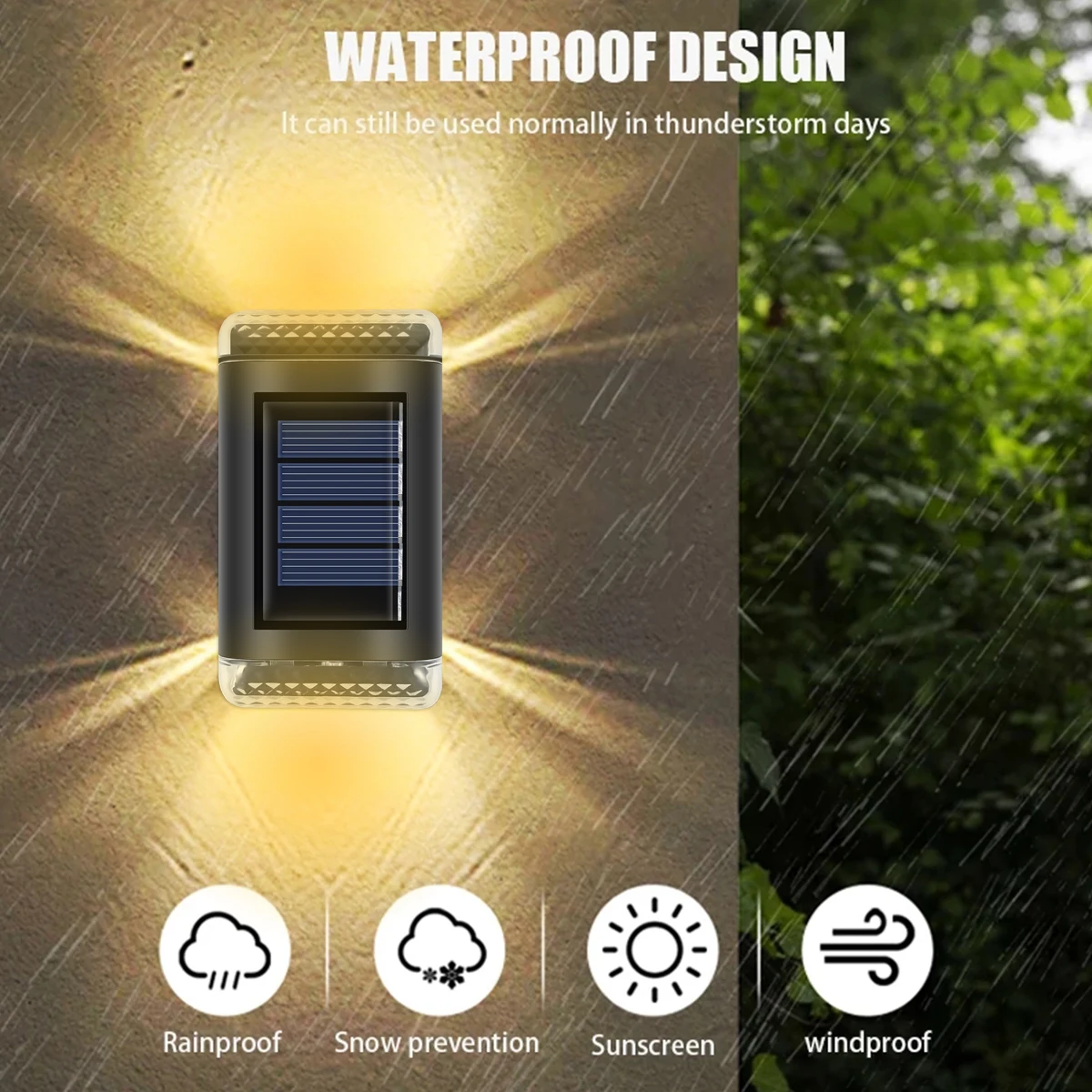 4x Solar Light Waterproof LED Up and Down Sunlight Wall Lamp for Outdoor Garden Street Courtyard Landscape Balcony Stairs Fence
4x Solar Light Waterproof LED Up and Down Sunlight Wall Lamp for Outdoor Garden Street Courtyard Landscape Balcony Stairs Fence